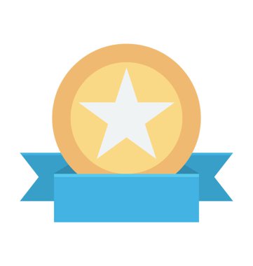 rozet renkli vektör simgesi