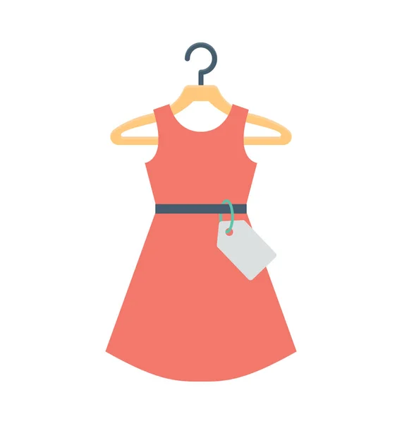 Vrouw jurk vector pictogram — Stockvector