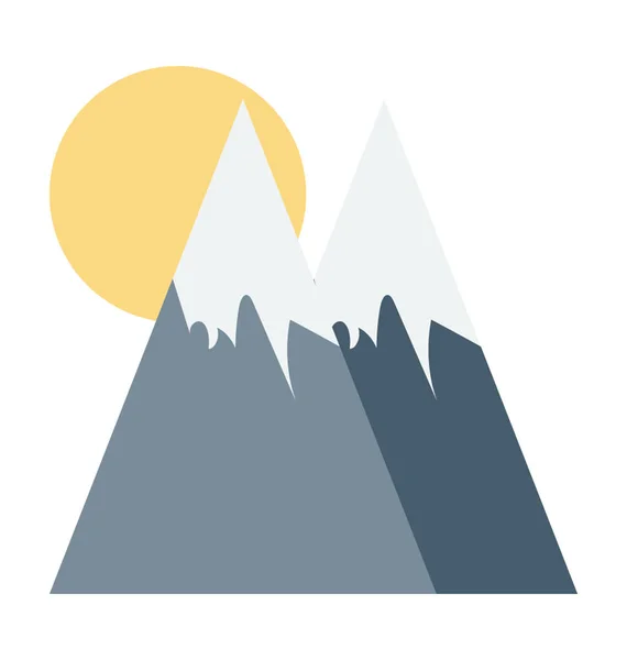 Montañas vector icono — Vector de stock