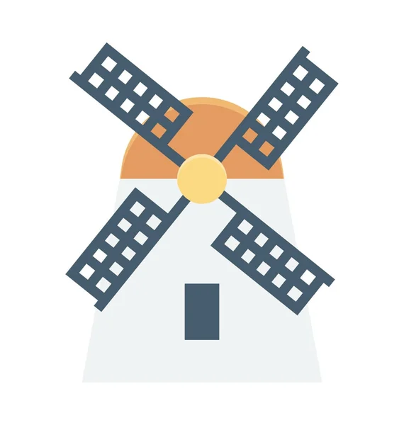 Windmill Vector Icon — Stock Vector