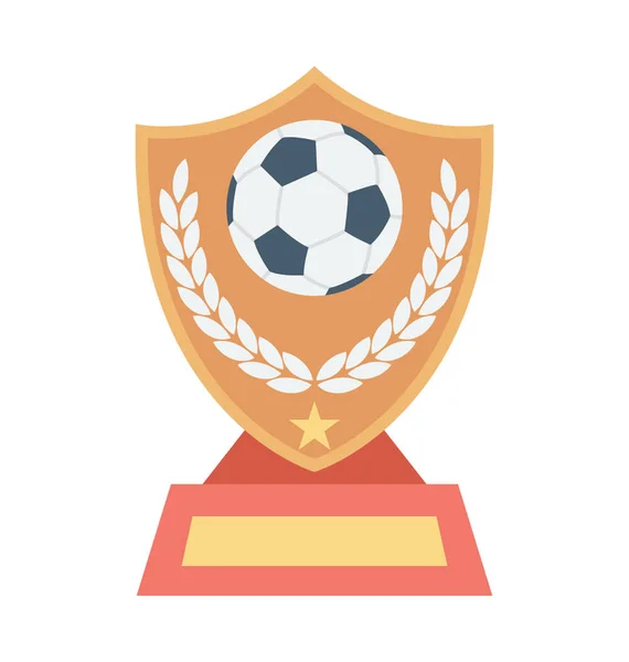 Trofeo Fútbol Vector Icono — Archivo Imágenes Vectoriales