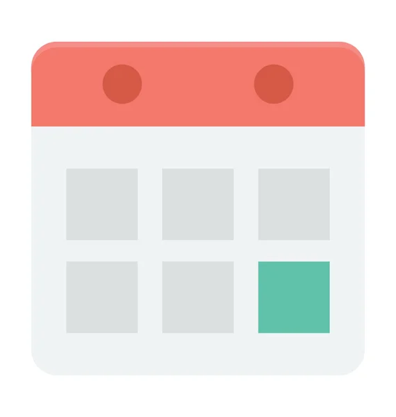 Calendar Colored Vector Icon — Stock Vector