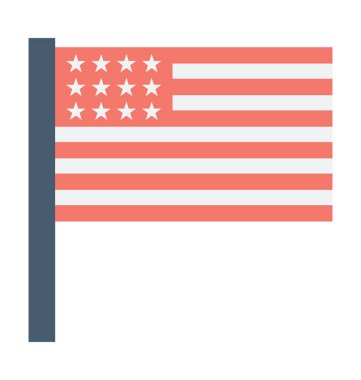 Bayrak renkli vektör simgesi 