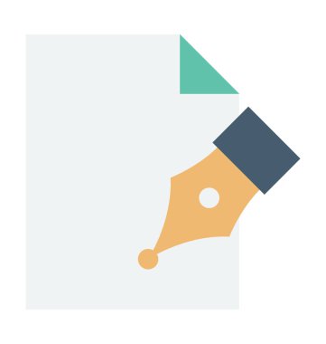 Yazılı renkli vektör simgesi 