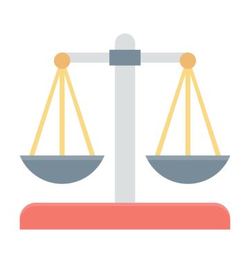 Adalet ölçek vektörü simgesi