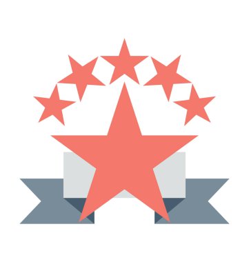 Rütbe renkli vektör simgesi 