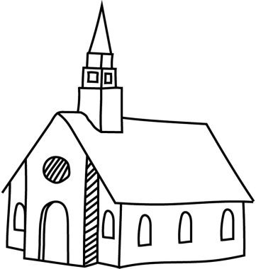 Kilise satırı vektör simgesi