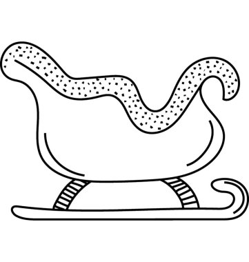 Kızak çizgi vektör simgesi