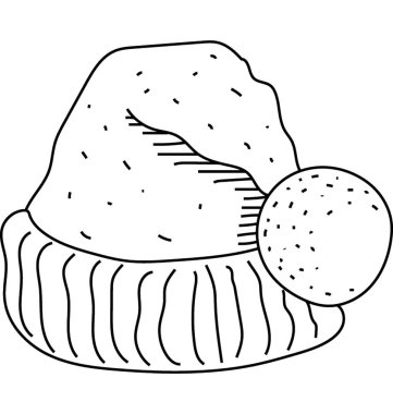 Noel Baba şapka vektör simgesi