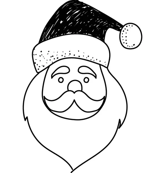 Icono Vectorial Santa Cara — Vector de stock