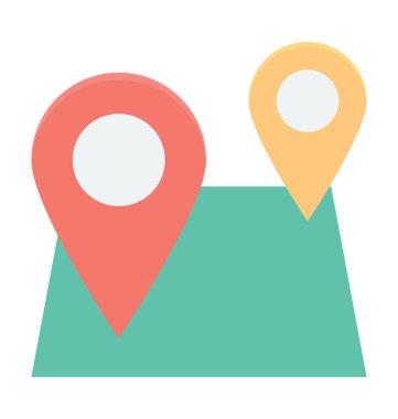 Harita konumu vektör simgesi 