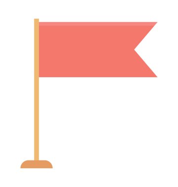 Bayrak Düz Vektör Simgesi