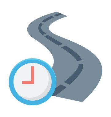 Seyahat zaman vektör simgesi 