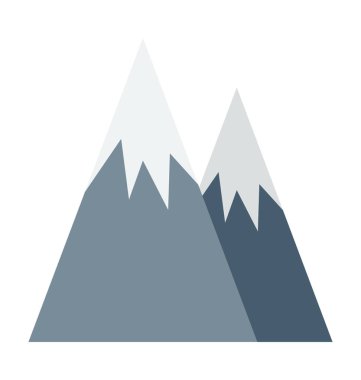 Dağlar düz vektör simgesi