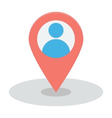 Konum pin vektör simgesi