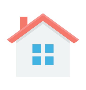 ev düz vektör simgesi 