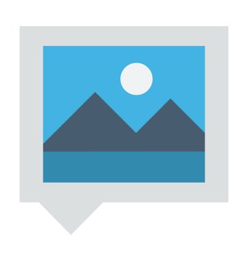 Resim düz vektör simgesi