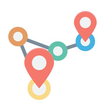 Yol düz vektör simgesi