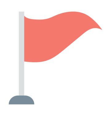 Bayrak Düz Vektör Simgesi