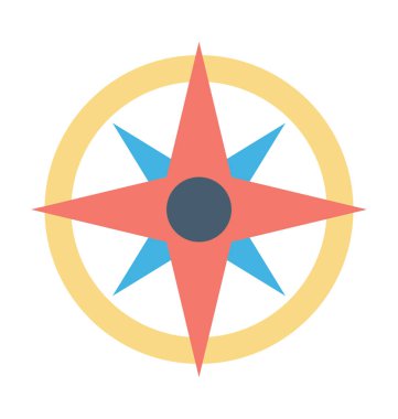 Rüzgar gülü vektör simgesi 