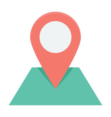 Harita konumu vektör simgesi 