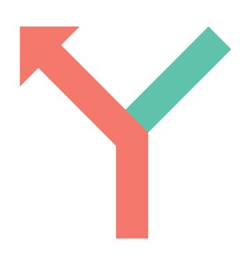 Y kesişim vektör simgesi 