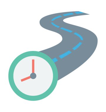 Seyahat zaman vektör simgesi 