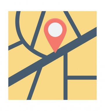 Harita konumu vektör simgesi 