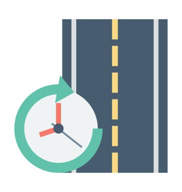 Seyahat zaman vektör simgesi 