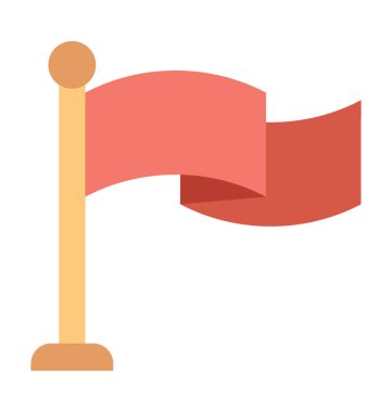 Çırpınan bayrak vektör simgesi