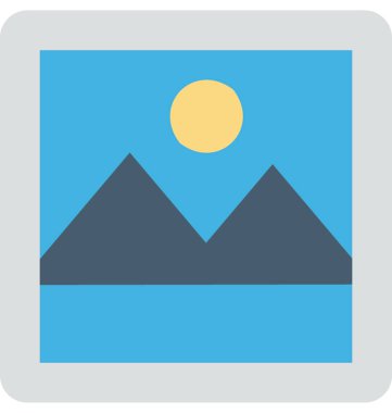 Manzara düz vektör simgesi