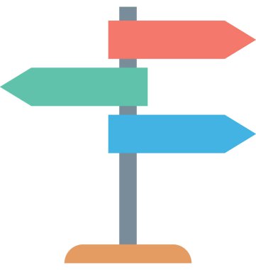 işaret direği düz vektör simgesi