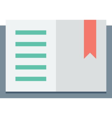 Günlüğü düz vektör simgesi