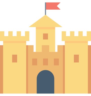 kale düz vektör simgesi