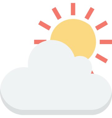 Sunrise düz vektör simgesi