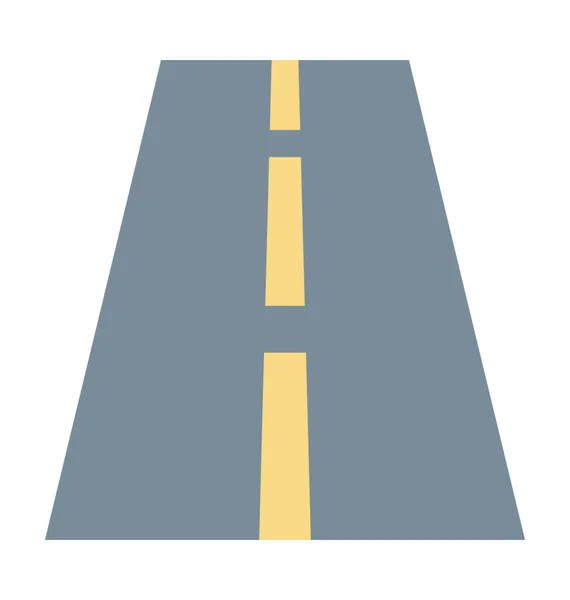 Road Színes Vector Icon — Stock Vector