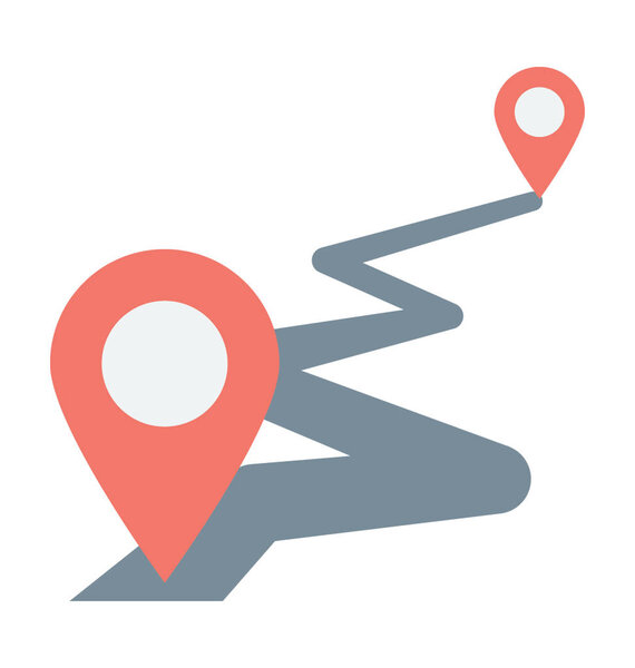 Travel Distance Vector Icon