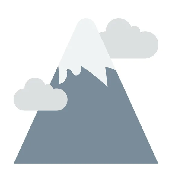 Montañas Plano Vector Icono — Vector de stock