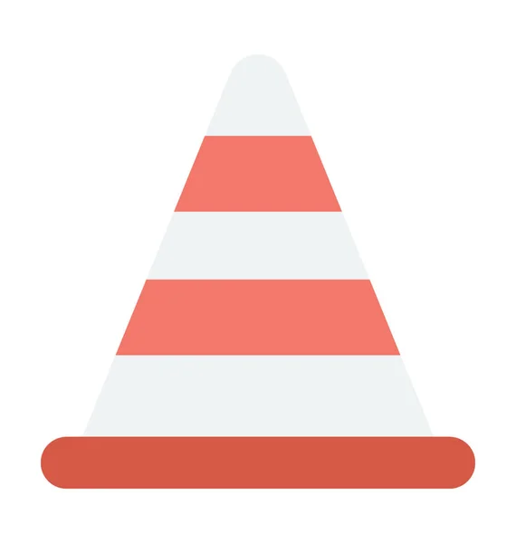 Traffic Cone Vector Icon — Stock Vector