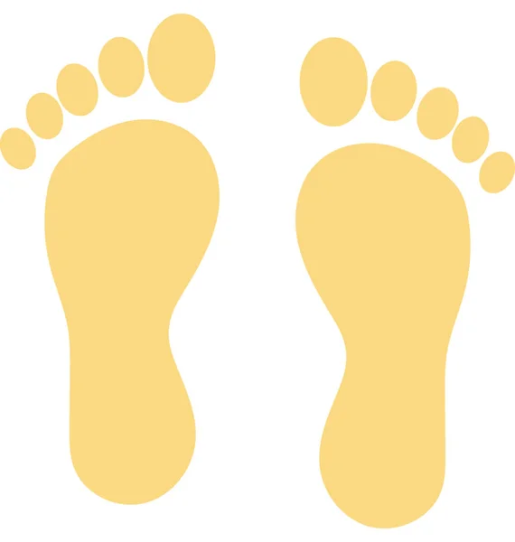 Foot Prints Vector Icon — Stock Vector