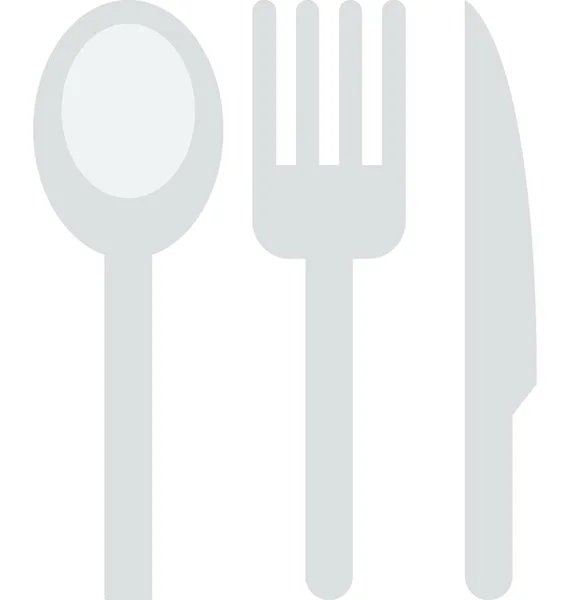 Cutlery Plat Vector Icon — Vector de stoc