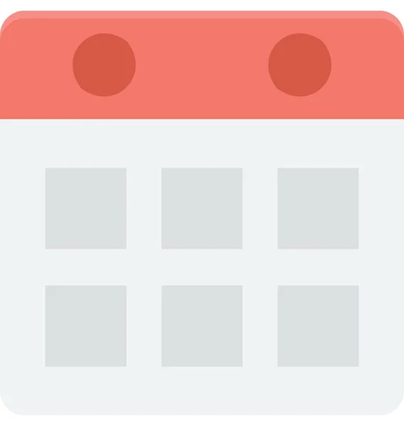 Ikona Plochého Vektoru Kalendáře — Stockový vektor