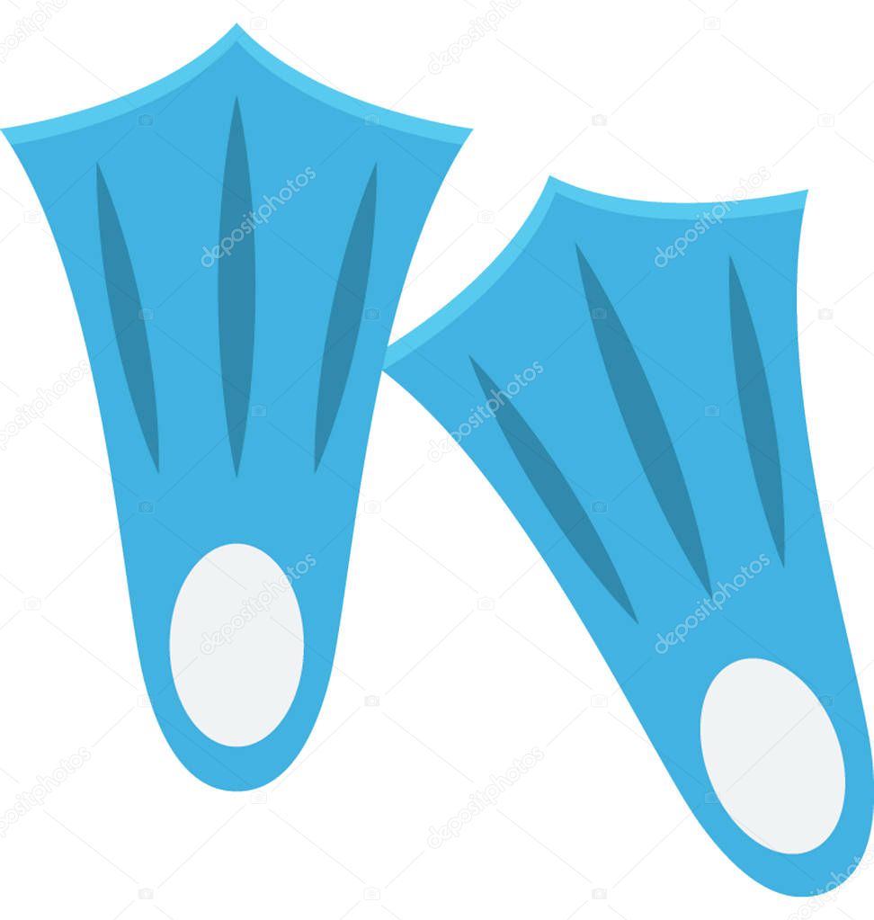 Diving Fins Vector Icon