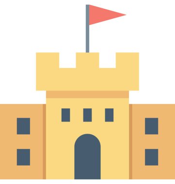 kale düz vektör simgesi