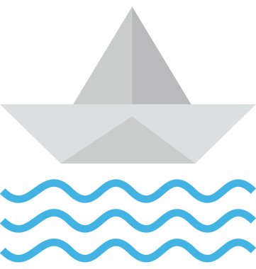 Kağıt tekne vektör simgesi