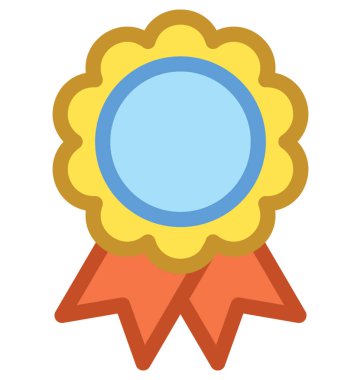 Şerit rozet vektör simgesi