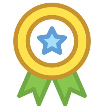 Şerit rozet vektör simgesi