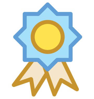 Şerit rozet vektör simgesi