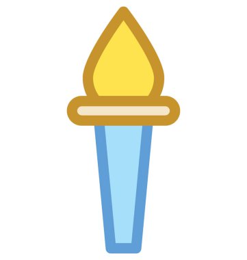 Olimpiyat alev vektör simgesi 