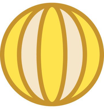 Plaj topu vektör simgesi